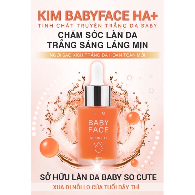 SERUM KIM BABY FACE HA - TINH CHẤT TRUYỀN TRẮNG KIM BABY FACE HA