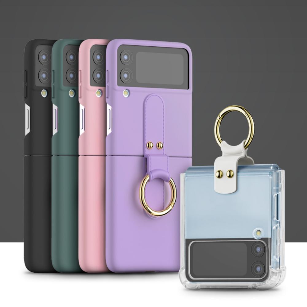 Bao da điện thoại K-Max có vòng đeo ngón tay chống trầy cho Samsung Galaxy Z Flip 4(2022)