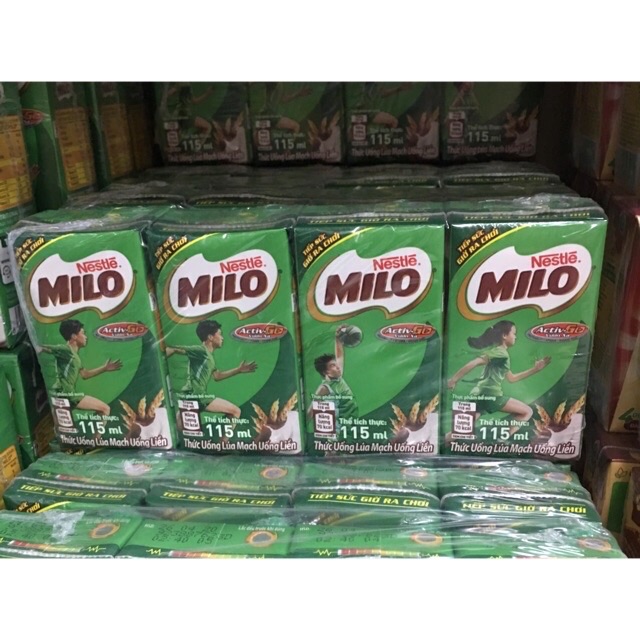 Lốc 4 hộp sữa MILO 180ml /110 ml