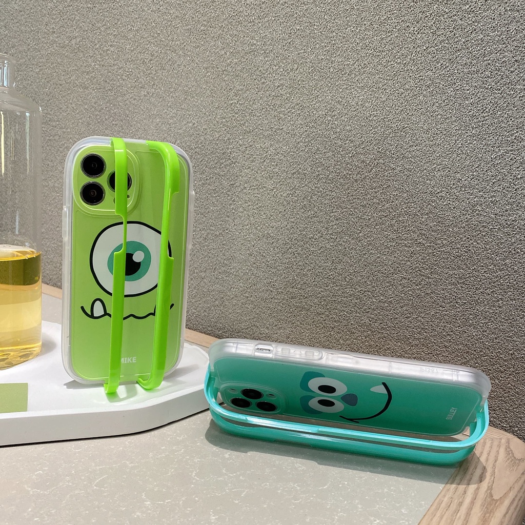 Ốp Điện Thoại Họa Tiết Hoạt Hình Monster Mike 2 Trong 1 Kèm Giá Đỡ Chống Sốc Cho iPhone 14 / 13 / 12 / 11 / X