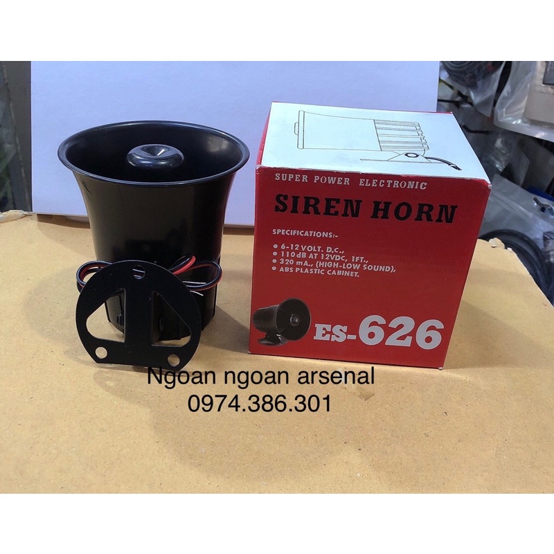 Còi hú báo động nhập khẩu mã ES 626 12V và 24V