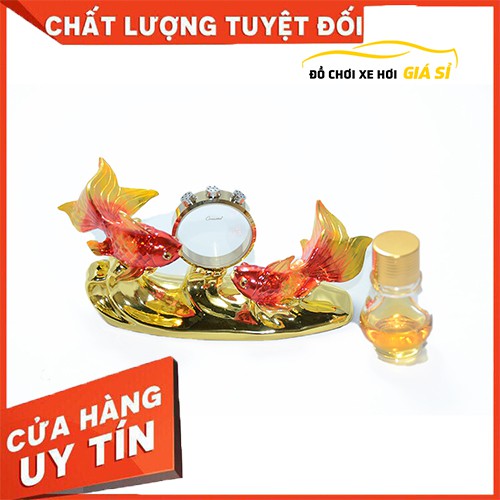 [FREESGIP] Tượng Cá Chép phong thủy để ô tô trên taplo và bàn làm việc ảnh thật