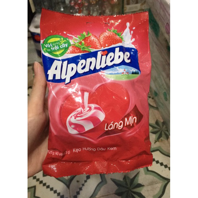 Kẹo cứng Alpenliebe Vị Sữa Caramen& Dâu qa0208