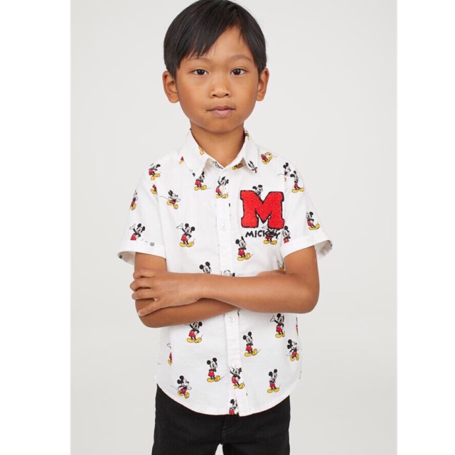 Sỉ sơ mi mickey Hm bé trai