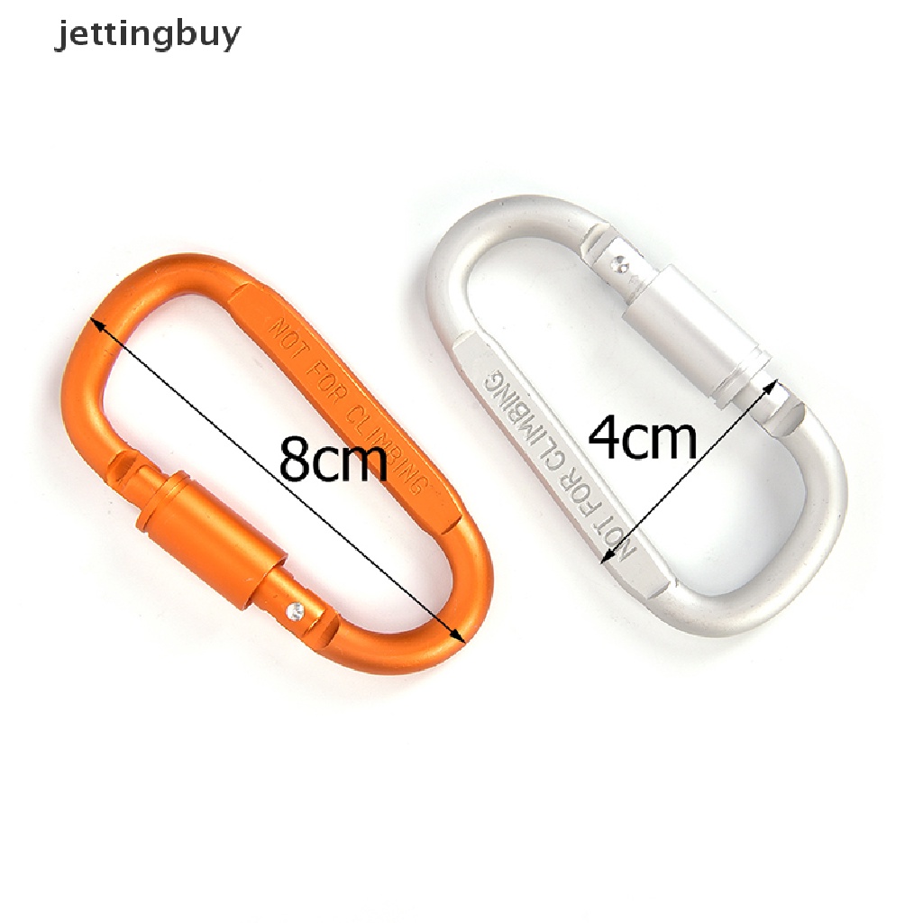 Khóa carabiner Jetting QDD hình chữ D thích hợp nối dây leo núi thắt nút chất liệu nhôm hợp kim