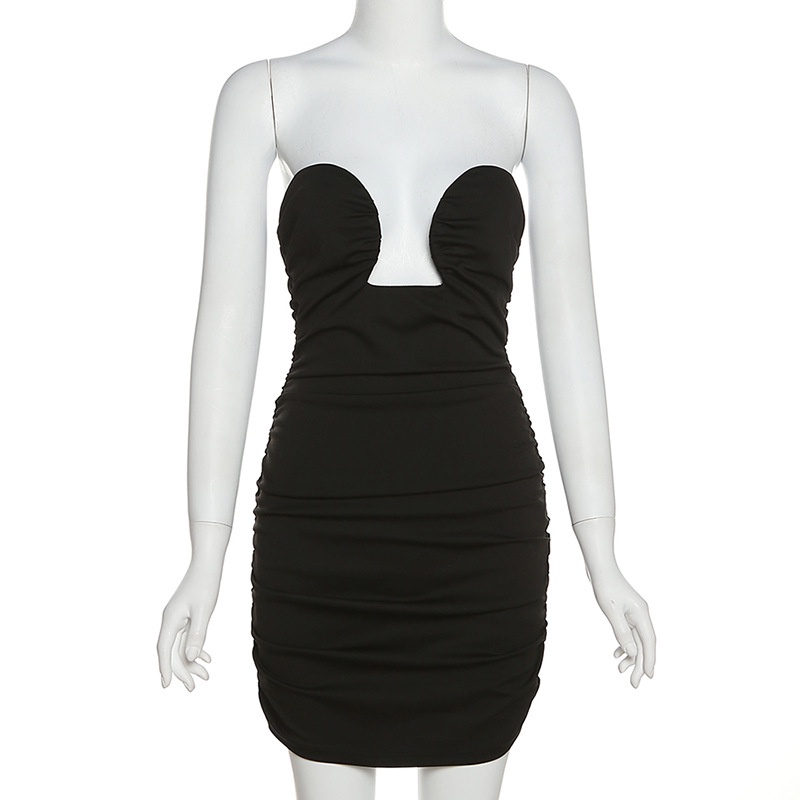 DUNEA Đầm cổ khoét sâu thiết kế quyến rũ thời trang cho nữ