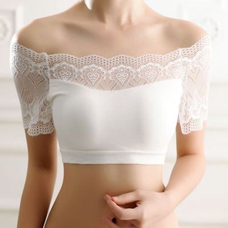 Áo croptop trễ vai (có đệm mút)