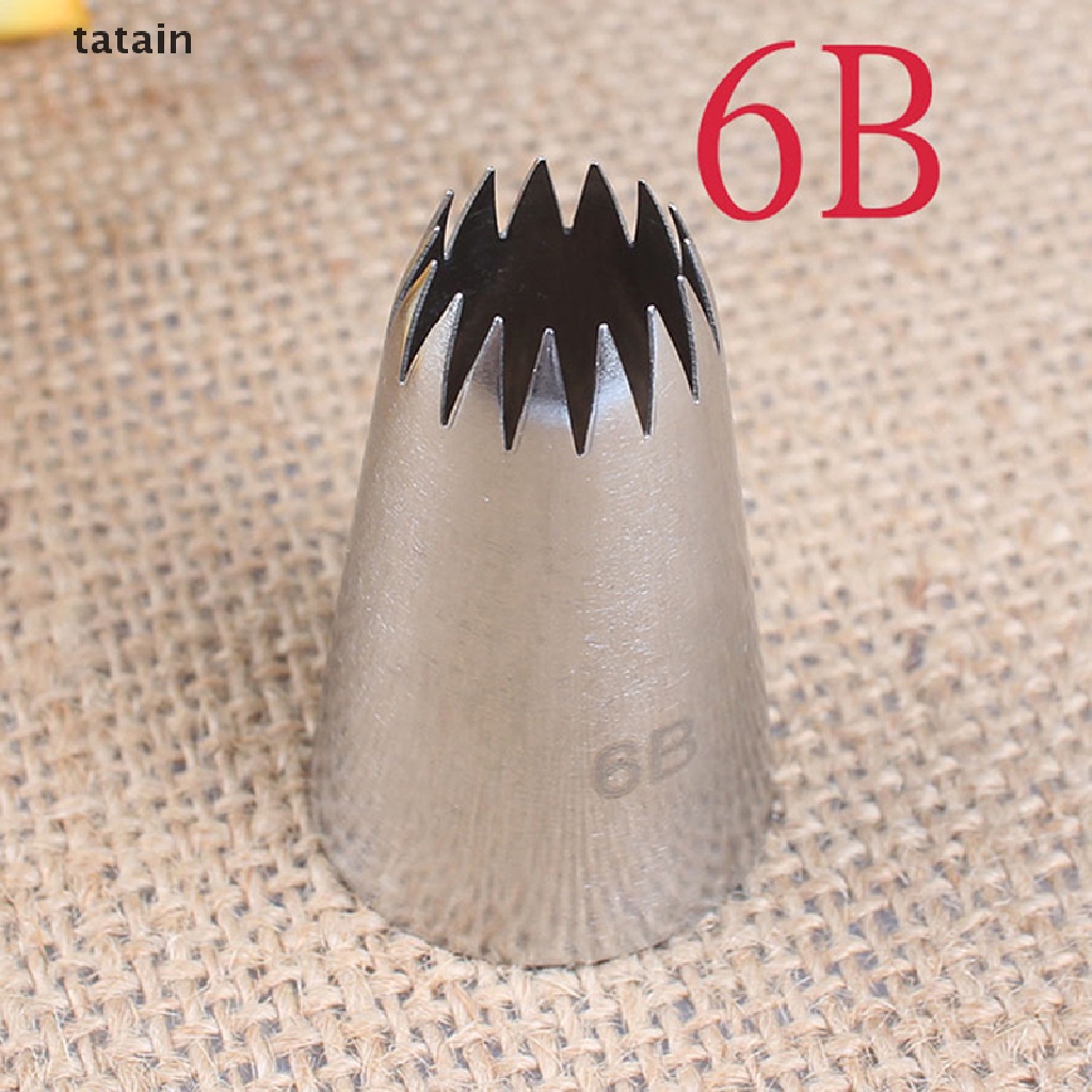 [TAT] 6B Stainless Steel Icing Nozzle Decor Tip Cake Baking Pastry Decor CVX