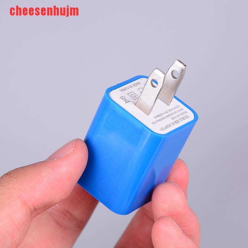 Củ Sạc AC 2 Cổng USB Phích Cắm US