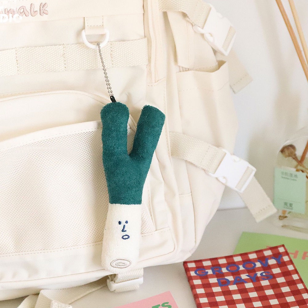 Móc Khóa Hình Rau Củ / Nấm / Hành / Tỏi Nhồi Bông Dễ Thương Sáng Tạo