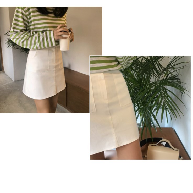CHÂN VÁY ULZZANG PHỐI TÚI