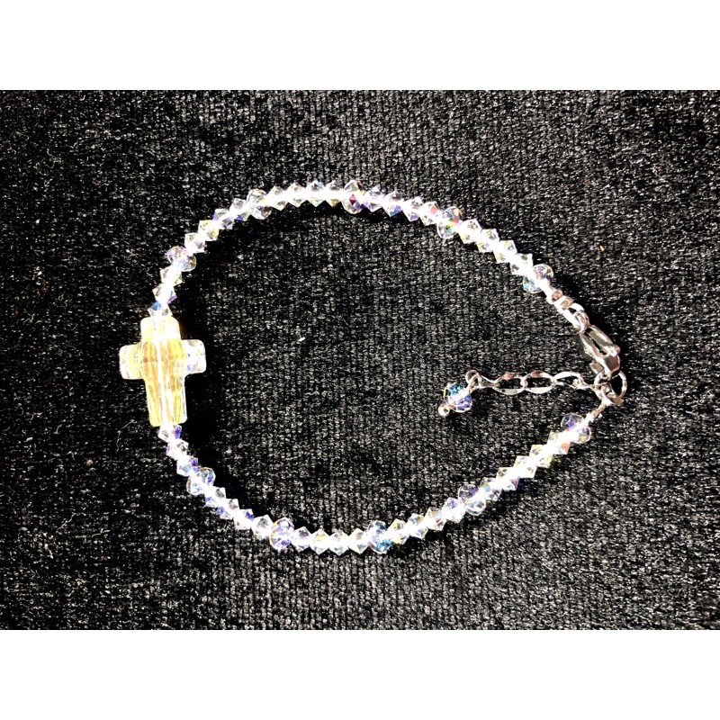 Vòng Tay Pha Lê Áo-Chuỗi 10 Kinh Bánh Cam 4ly