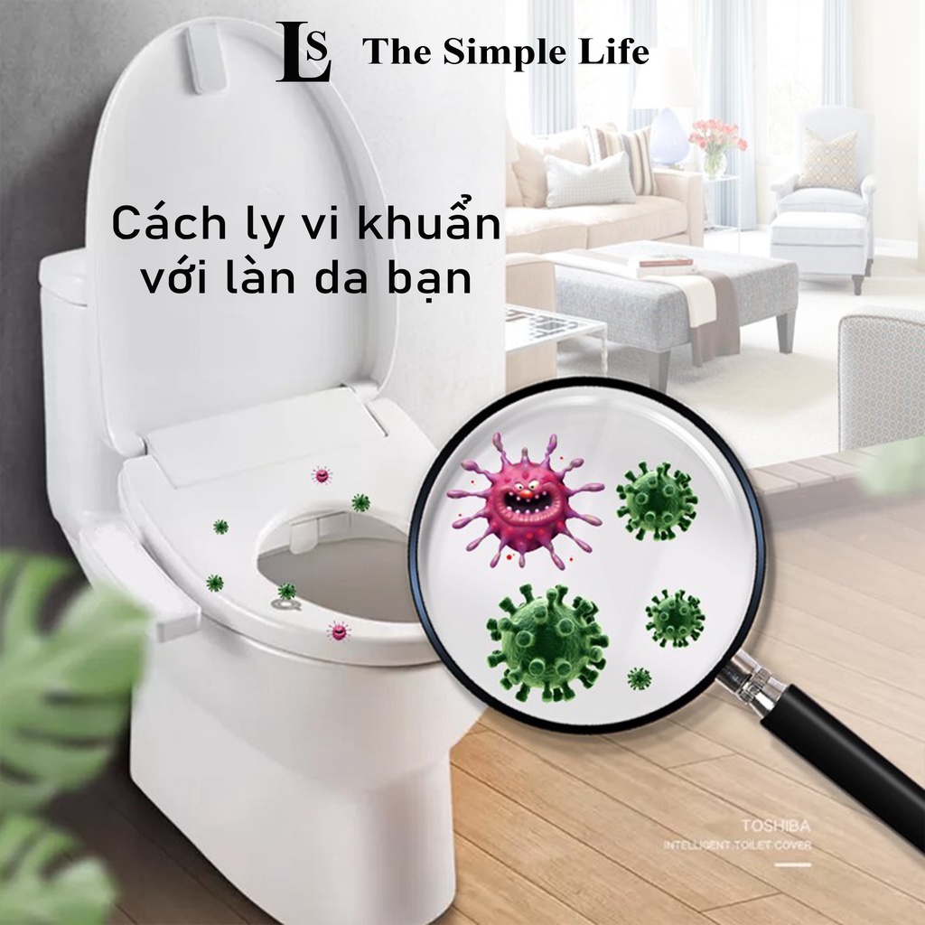 Miếng lót bệ ngồi bồn cầu, miếng lót thành ghế bồn cầu nhà vệ sinh nhỏ gọn, chống thấm nước hợp vệ sinh [CHÍNH HÃNG]
