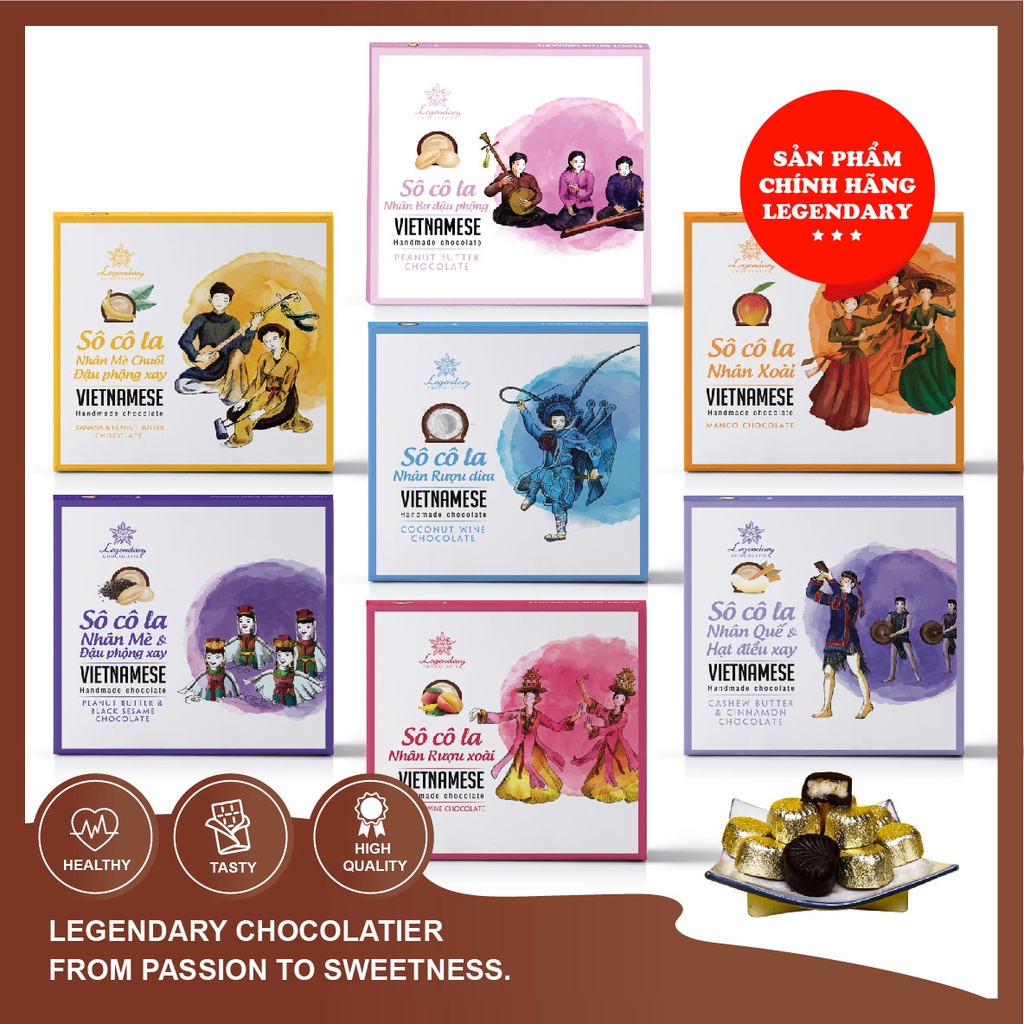 Bộ sưu tập quà tặng Zoom Việt Nam 8 viên socola có nhân ngon miệng dễ thưởng thức Socola Legendary
