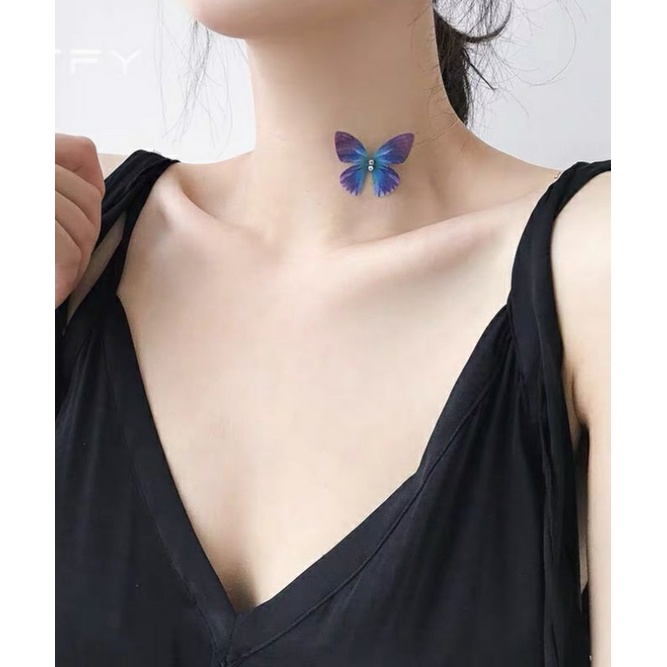 dây đeo cổ  hồ điệp, dây cổ con bướm thần tiên tỷ tỷ tạo điểm nhấn nổi bật khi  mix đồ siêu xinh