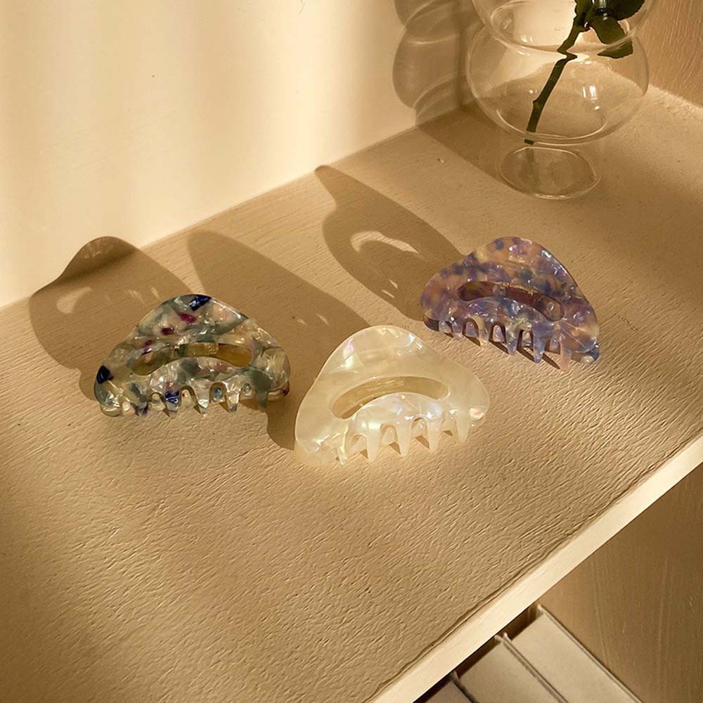 Kẹp Tóc Càng Cua Họa Tiết Hình Học Nhiều Màu Cho Nữ