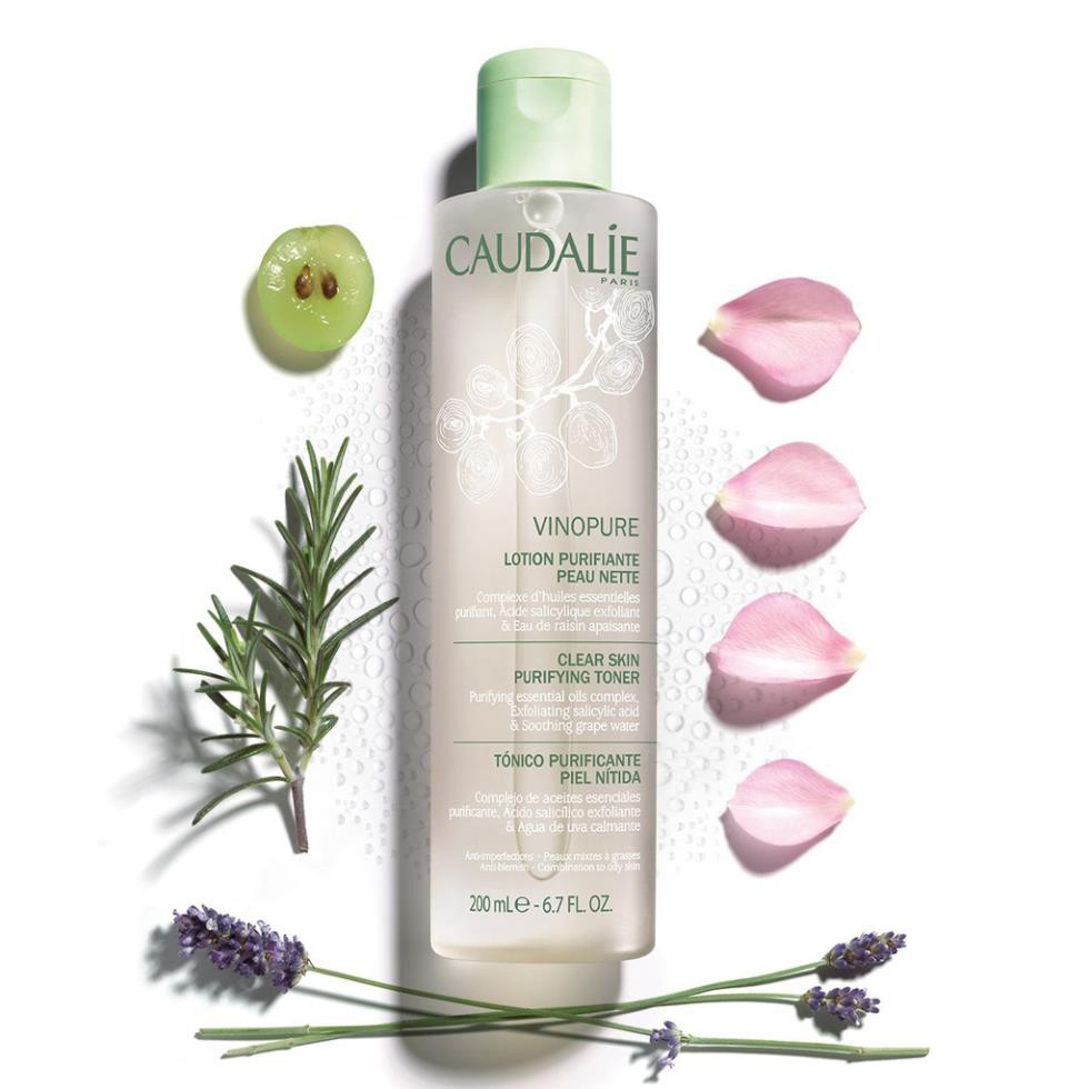 Nước Hoa Hồng Dành Cho Da Thường Đến Dầu - Caudalie Vinopure Purifying Toner 200ml