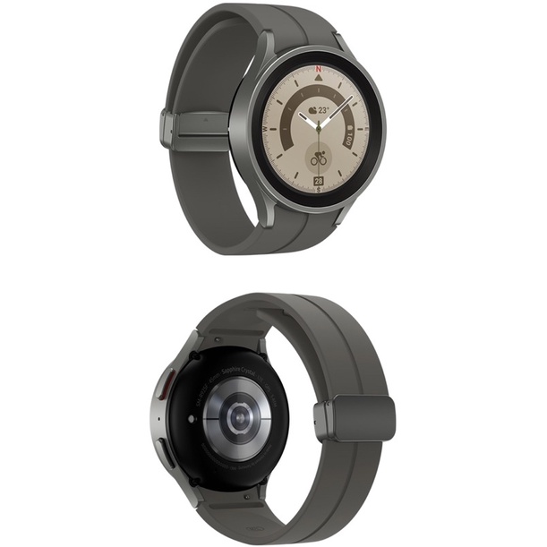 Chính hãng-không hộp-Dây silicone khoá titan thay thế cho đồng hồ Galaxy watch 4-4 Classic-5-5 Pro