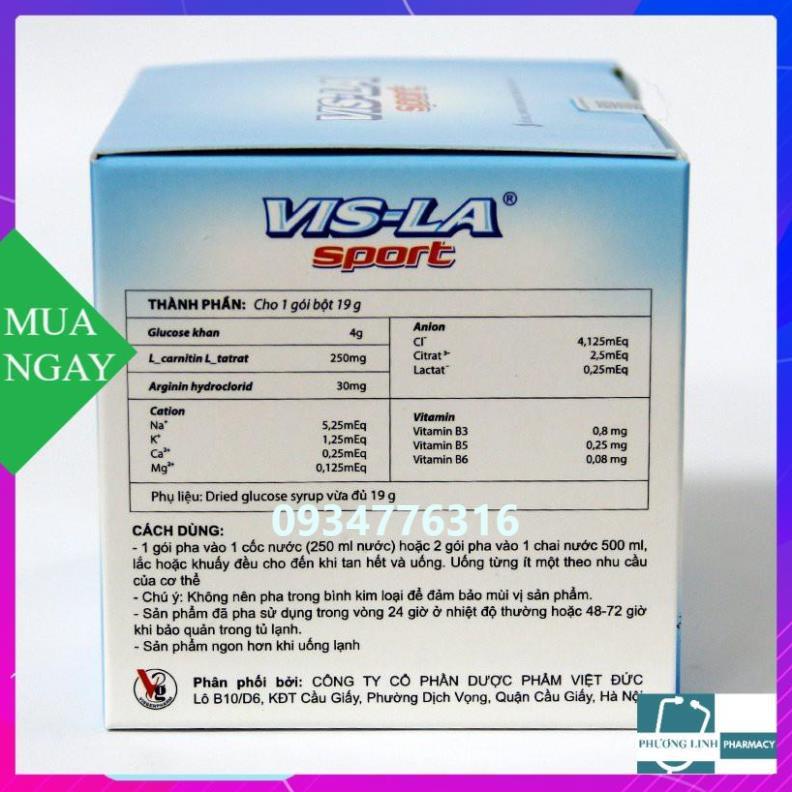 Bổ Sung Nước, Điện Giải, Vitamin Vis-La Sport (Hộp 10 gói)
