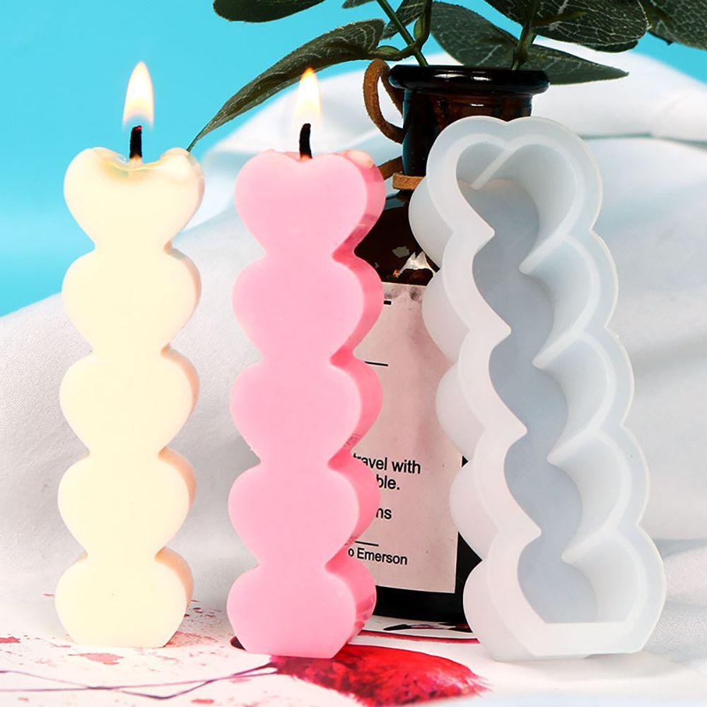 Khuôn Silicone Tạo Hình Làm Nến Hình Trái Tim DIY