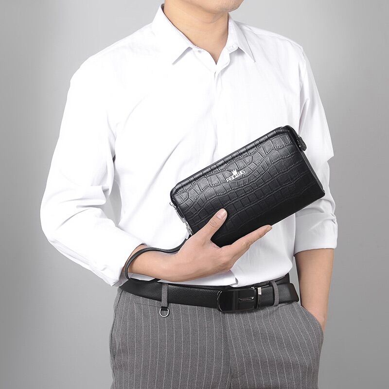 Ví Nam Da Doanh Nhân .Ví Cầm Tay Da Nam. Bóp Da Cầm Tay Nam FSD Cao Cấp.