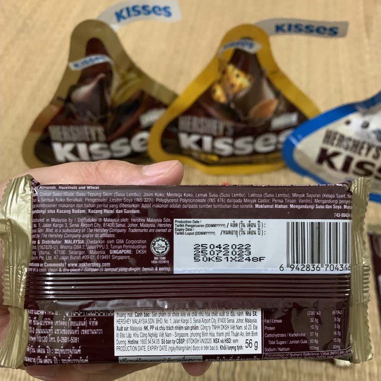 SOCOLA HERSHEY'S các loại date 25/7/2023