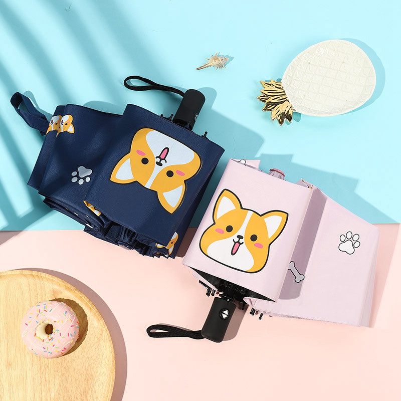 Dù Gấp Chống Tia UV Họa Tiết Hoạt Hình Dễ Thương Thời Trang Cho Nữ
