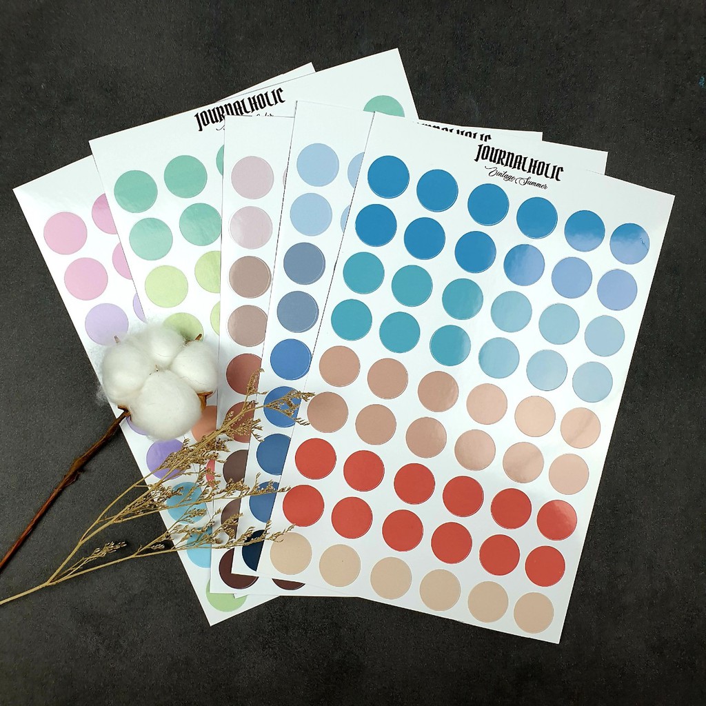 Sticker Round Pastel Collection Journalholic