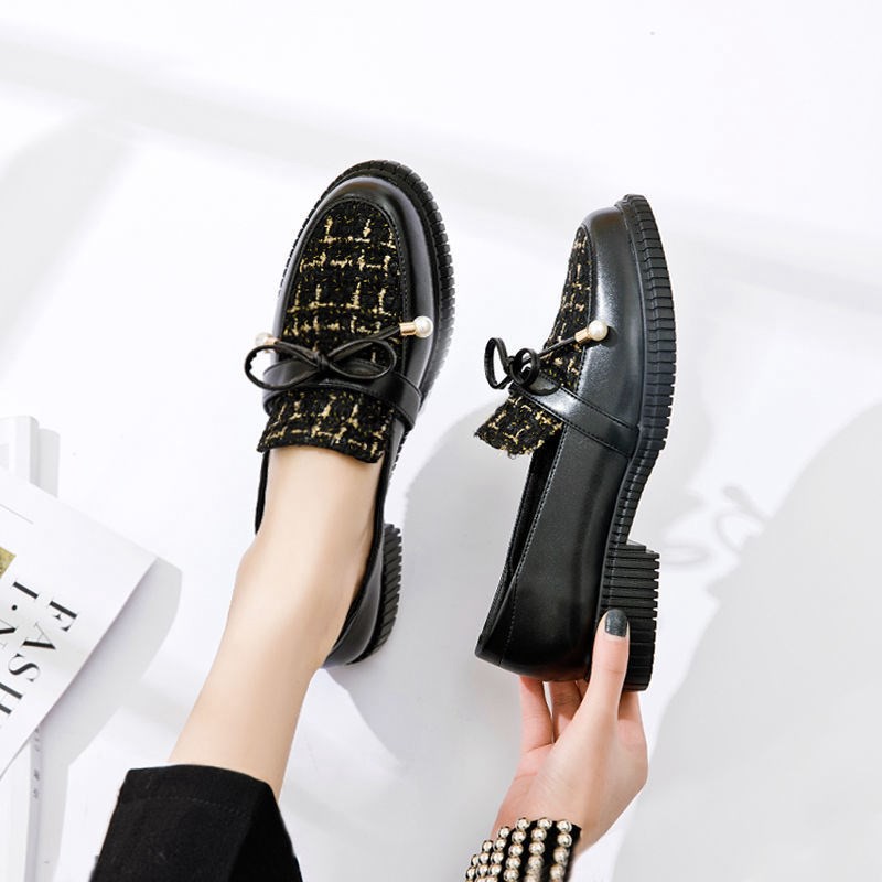 Giày LOLITA Đính Nơ Giày Da 3P Phong Cách Nhật Bản