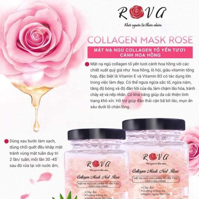 MẶT NẠ NGỦ COLLAGEN TỔ YẾN TƯƠI CÁNH HOA HỒNG 🌹🌹