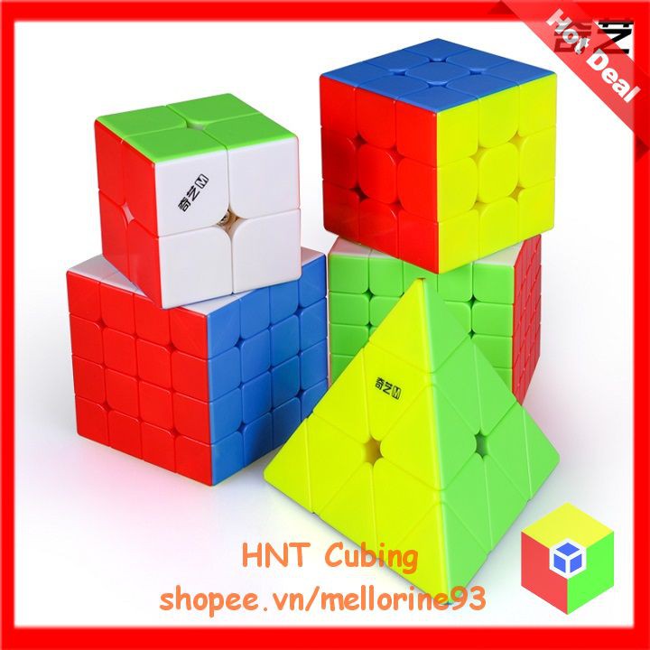 Bộ Combo Rubik QiYi MS Mới 2x2 3x3 4x4 5x5 Pyraminx