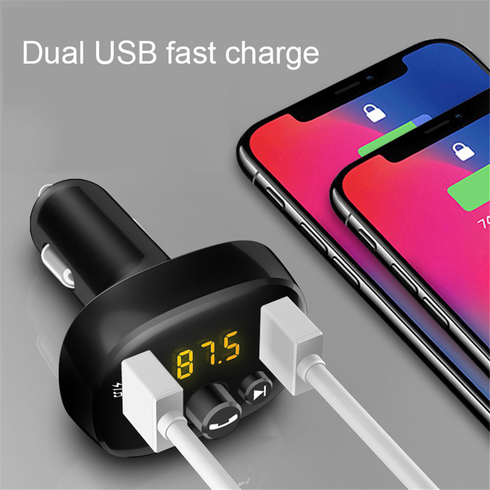Tẩu Sạc Nhanh Usb Bluetooth 5.0 Tích Hợp Máy Nghe Nhạc Mo3 Cho Xe Hơi