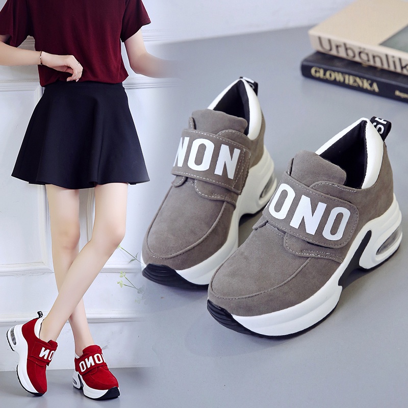 Giày Thể Thao Đế Cao Su Khóa Dán Phong Cách Hàn Quốc Thời Trang Cho Nữ