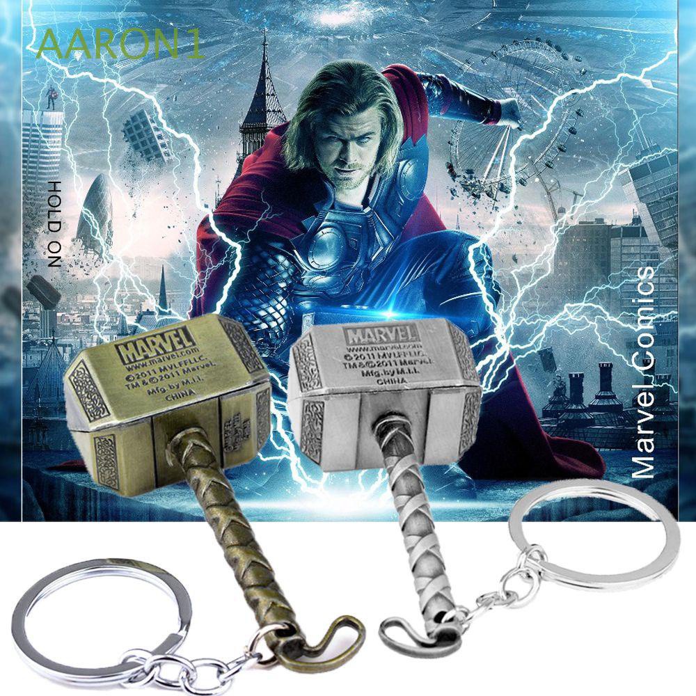 AARON1 Special Thor Hammer Keychain Movie Norse Mythology Marvel Avenger Keyrings Keyrings Jewelry Action Figure Toy For Fans Keyholder Dark World Ragnarok Car Bag Pendant Viking Odin