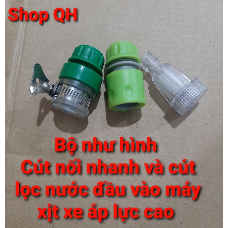 Bộ như hình - Bộ cút nối nhanh đầu vào máy xịt rửa xe áp lực cao loại 1