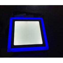 Đèn led nổi ốp trần 18w vuông 2 màu 3 chế độ ánh sáng trắng xanh dương (Bống Lốp)