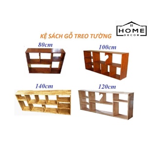 KỆ SÁCH GỖ TREO TƯỜNG NHIỀU KÍCH THƯỚC