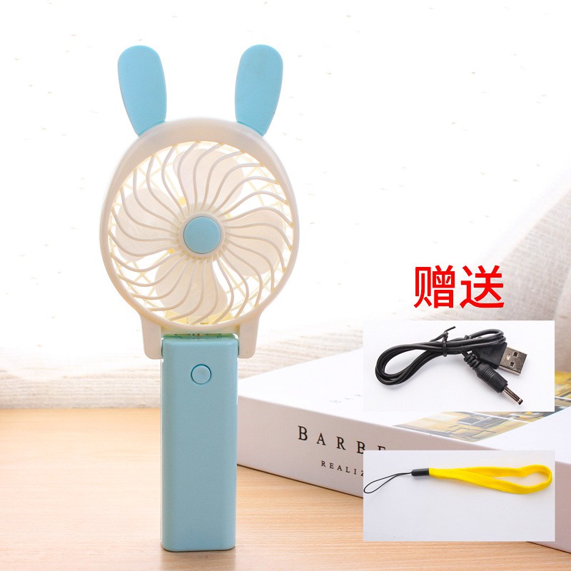 Quạt cầm tay mini  FREESHIP  Quạt dễ thương tai thỏ CARTOON MINIFAN  Gấp mở dễ dàng để bàn  Mát như máy lạnh