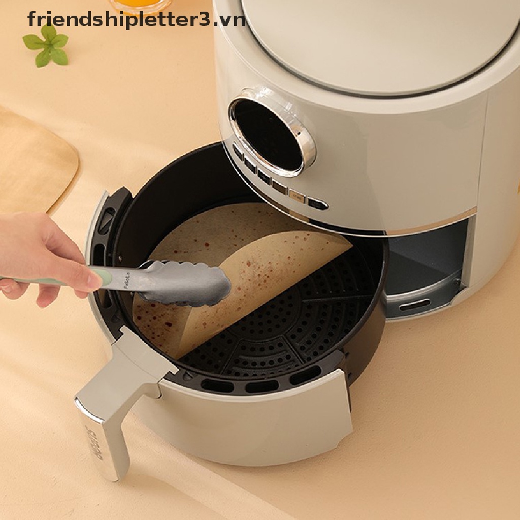 Bộ 20 / 50 / 100 Giấy Lót Tròn Bằng Bột Gỗ Dùng Một Lần Không Dính Cho Nồi Chiên Không Dầu