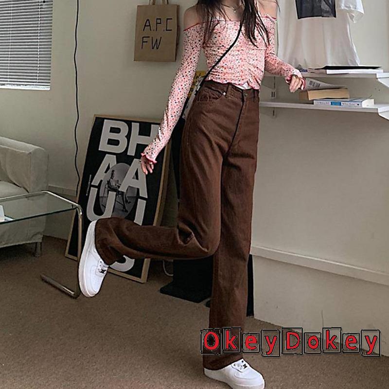 Quần ống rộng lưng cao phong cách cổ điển thời trang cho nữ