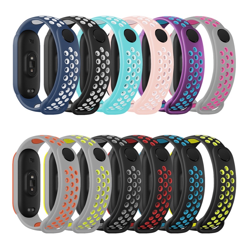 Dây đeo cho xiaomi mi band 7 6 5 4 3 Vòng đeo tay Dây silicon cho xiaomi Miband 7 Đồng hồ đeo tay Phụ kiện