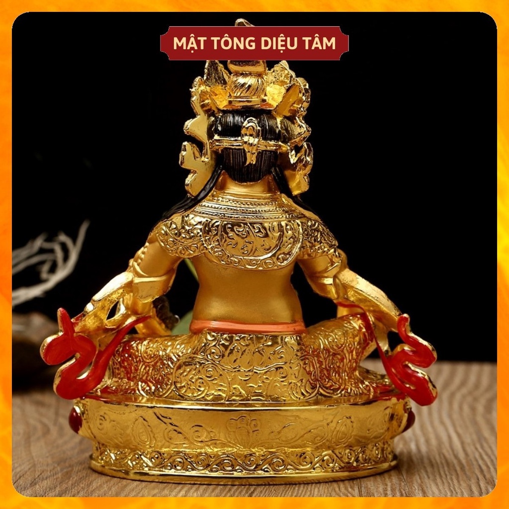 Tượng phật hoàng thần tài mật tông Zambhala đá màu đồ thờ cúng Diệu Tâm