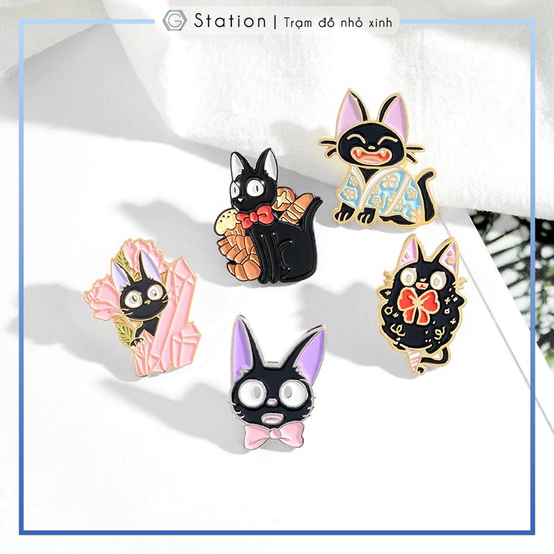 Pin cài áo anime Dịch vụ giao hàng của phù thủy Kiki (Kiki's Delivery Service) hoạt hình Ghibli - GC154