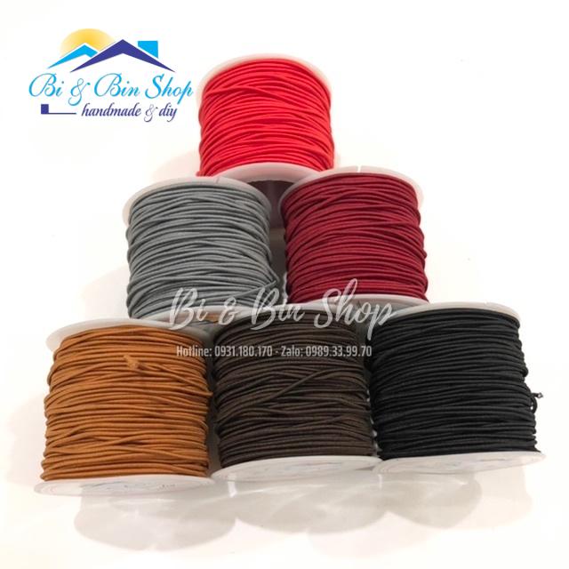 Cuộn 20 Mét Dây Thun 1,2mm Co Giãn Đàn Hồi Tốt Dùng Xỏ Hạt Chuỗi Làm Vòng Đeo Tay - Bi &amp; Bin Shop