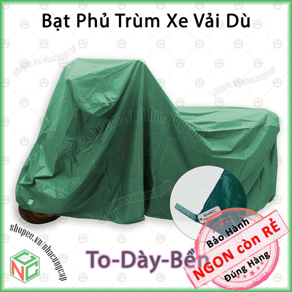 Áo Bạt Phủ Trùm Xe Máy Bao Mưa Nắng Chống Bụi - NKH-BPXM-SM-XD (Nhiều màu)