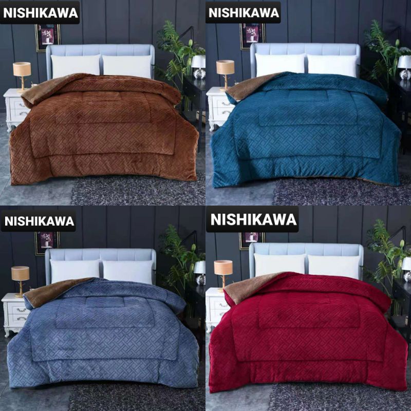 Chăn lông cừu NISHIKAWA Nhật Bản - CHECK COD THOẢI MÁI