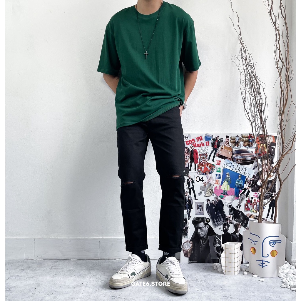 Áo Phông Nam Nữ trơn GATE6 Daily Tee, thun cổ tròn Unisex 100% cotton 2 chiều dáng regular fit kiểu Hàn - GATE6 - G0029