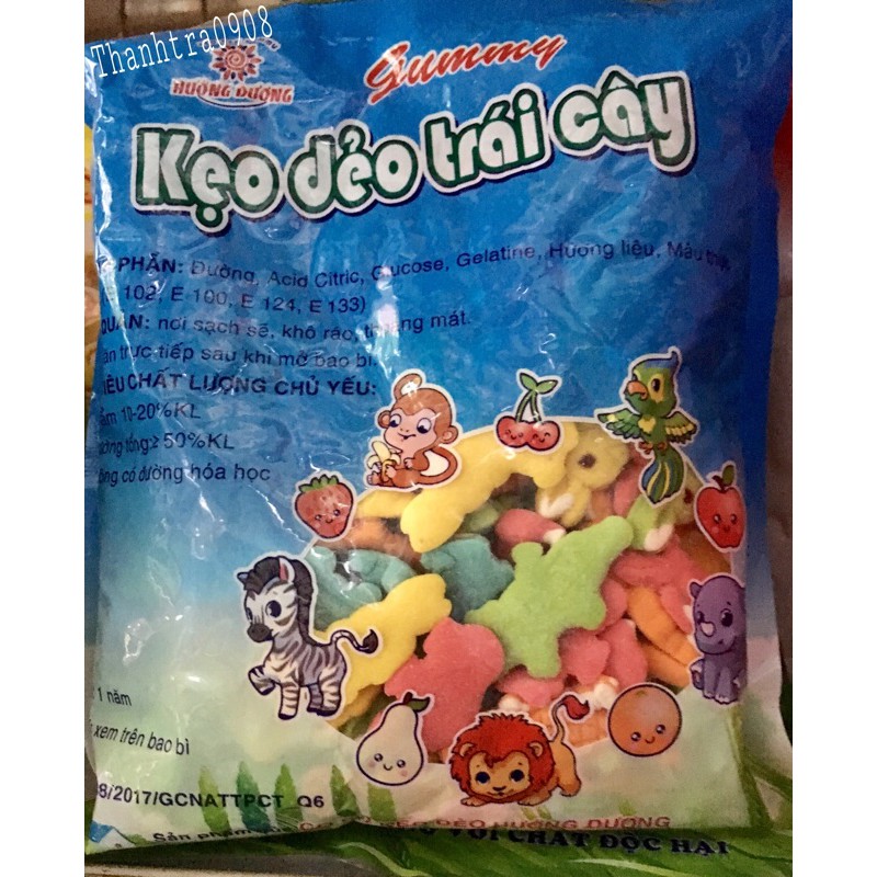 Kẹo dẻo trái cây hình thú Hướng Dương,gói 450g