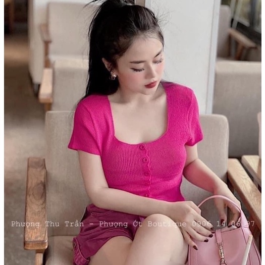 Áo croptop chất len tăm mongtogi siêu co dãn len mềm mịn nhiều màu vanmiushop