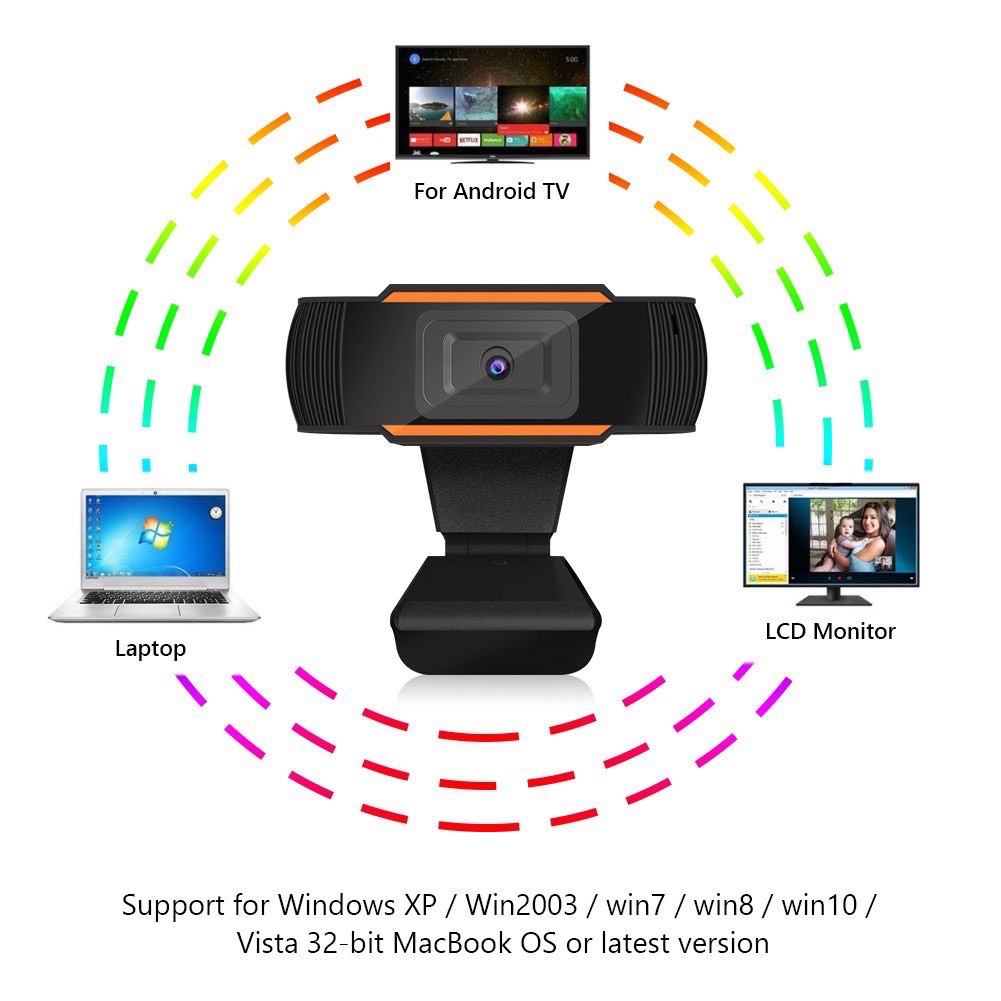 ❤FreeShip❤ Webcam 720P Siêu rõ nét  - Wedcam quay chữ rõ nét có Mic Học Online , Gọi Video KNUP KP-CW100 A870